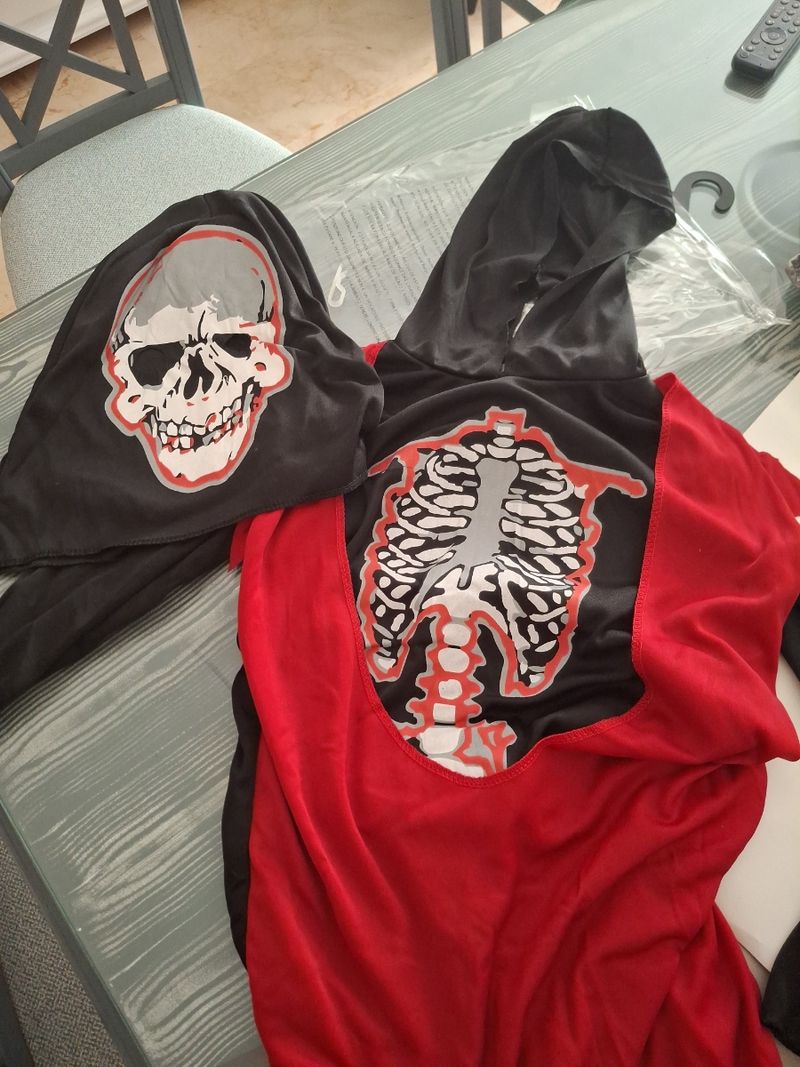 Déguisement Squelette Rouge Halloween