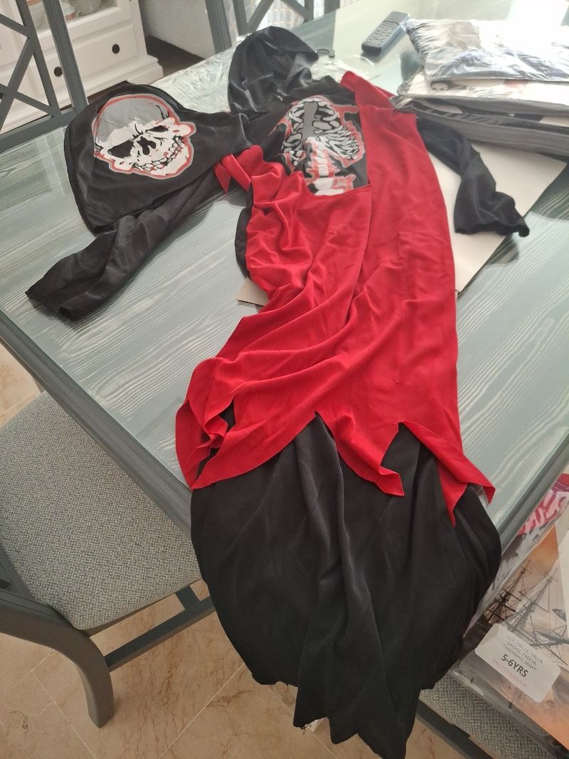 Déguisement Squelette Rouge Halloween