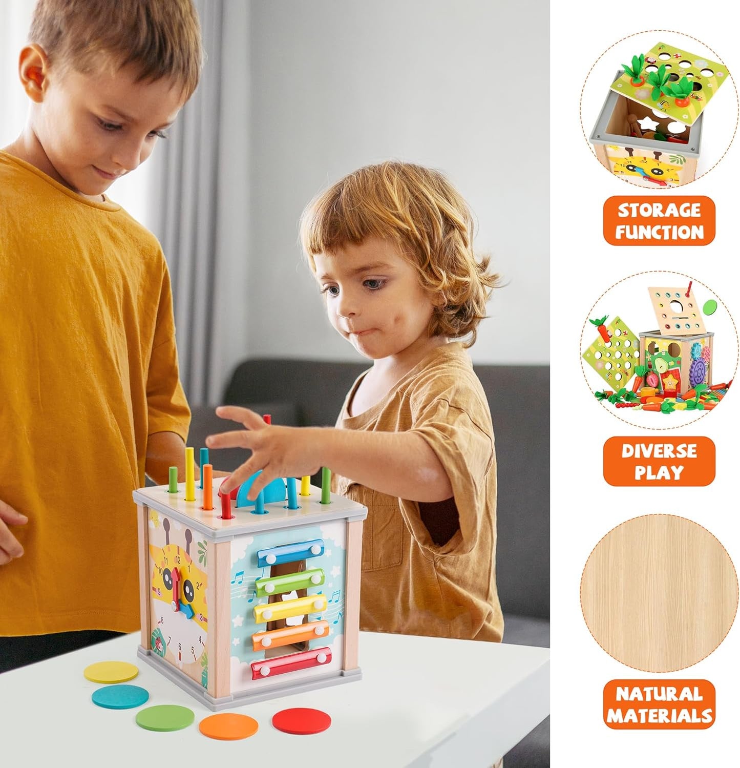 Cube d'activités 9 en 1 pour les tout-petits – Jouet Montessori Interactif