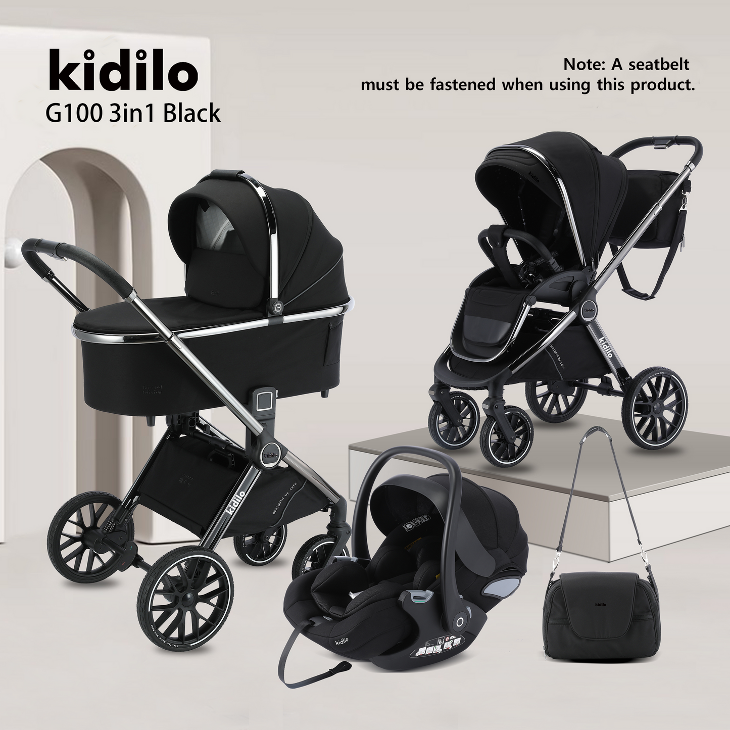 Poussette 4 en 1 - Kidilo