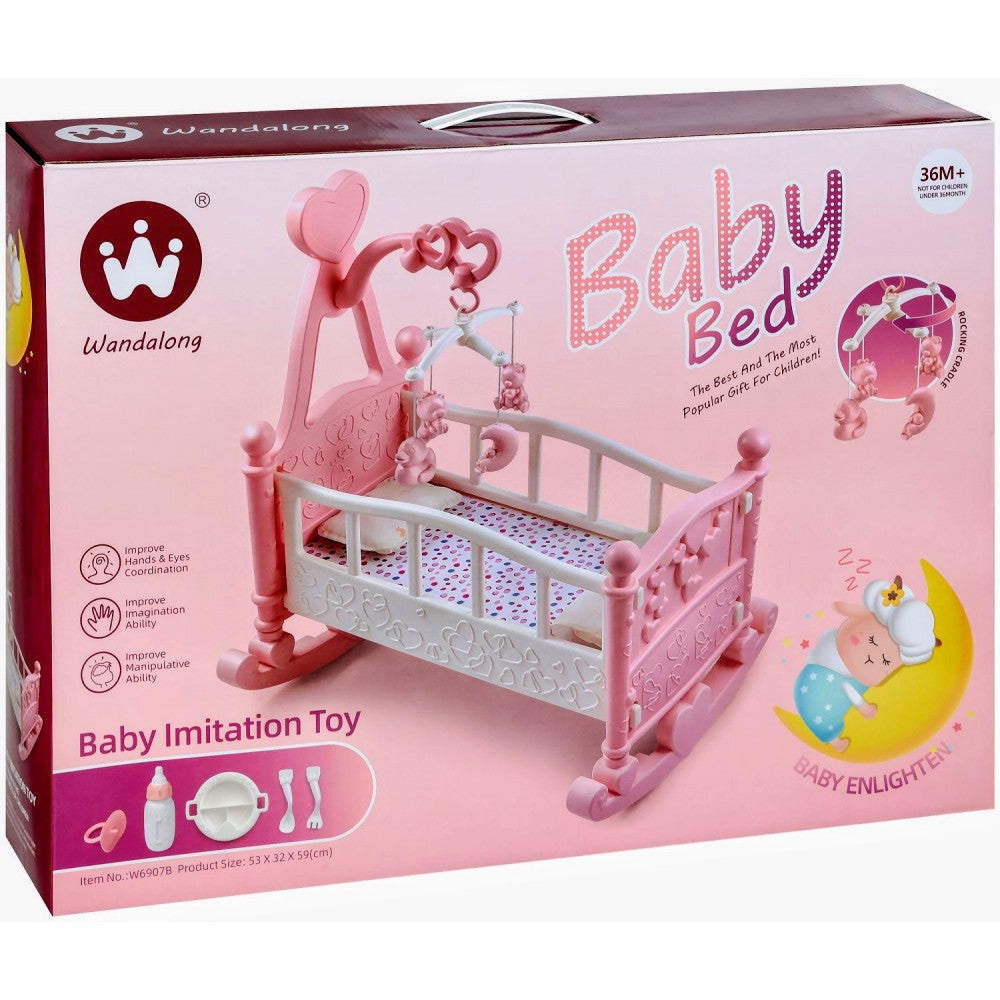 Berceau de poupée Baby Bed avec carrousel rotatif