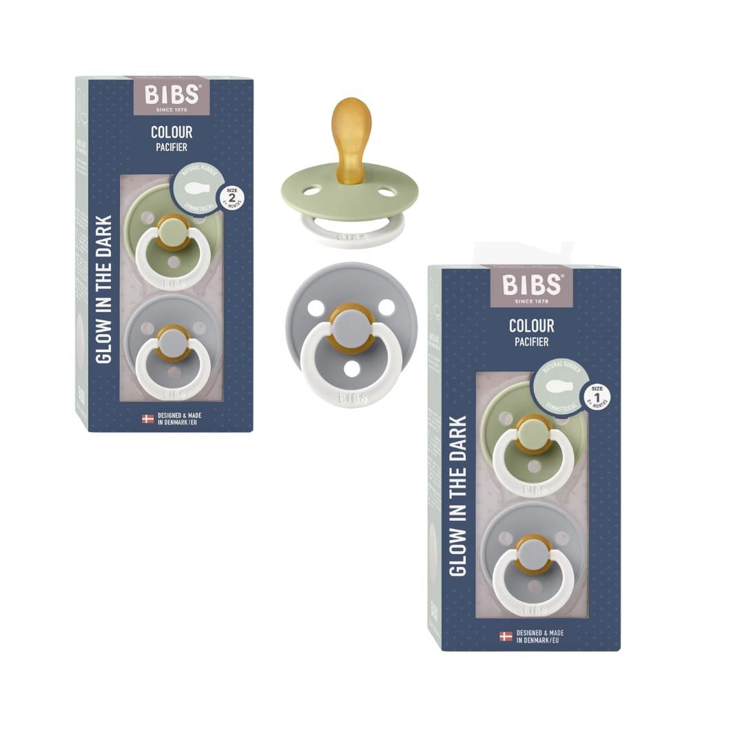Lot de 2 sucettes symétriques Sage Glow – Bibs