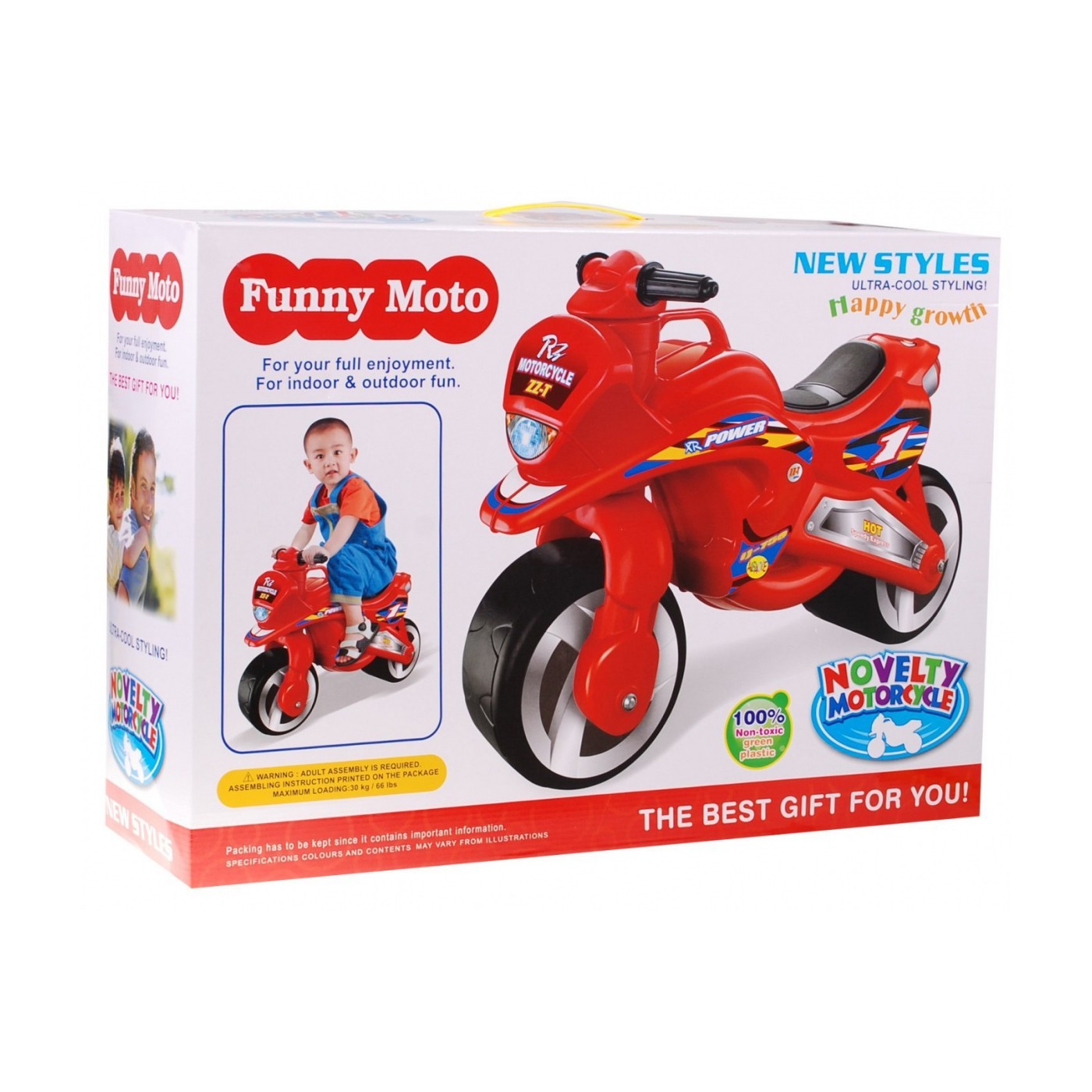 Vélo de Course Rouge en Forme de Moto pour Bébé