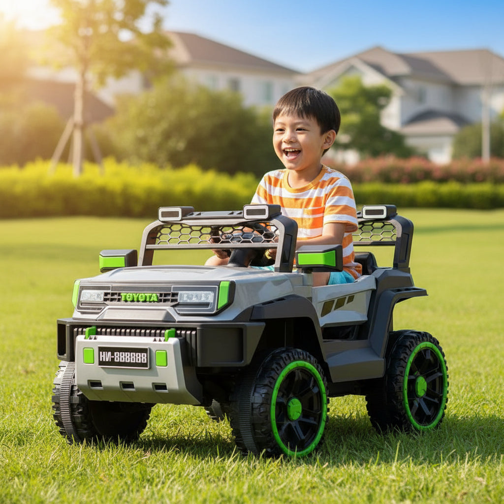 Camion Tout-Terrain Électrique à Télécommande 12V avec Phares LED
