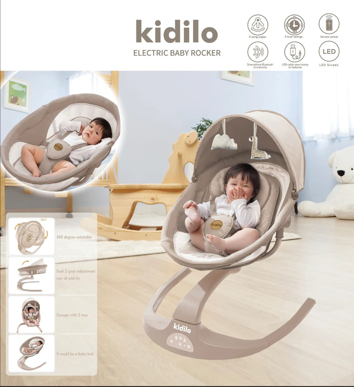 Balançoire Électrique pour Bébé