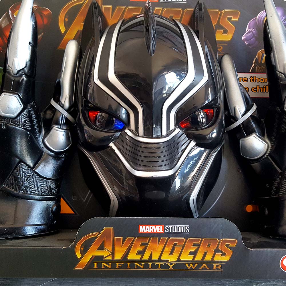 Ensemble masque et gants lumineux Avengers – Black Panther