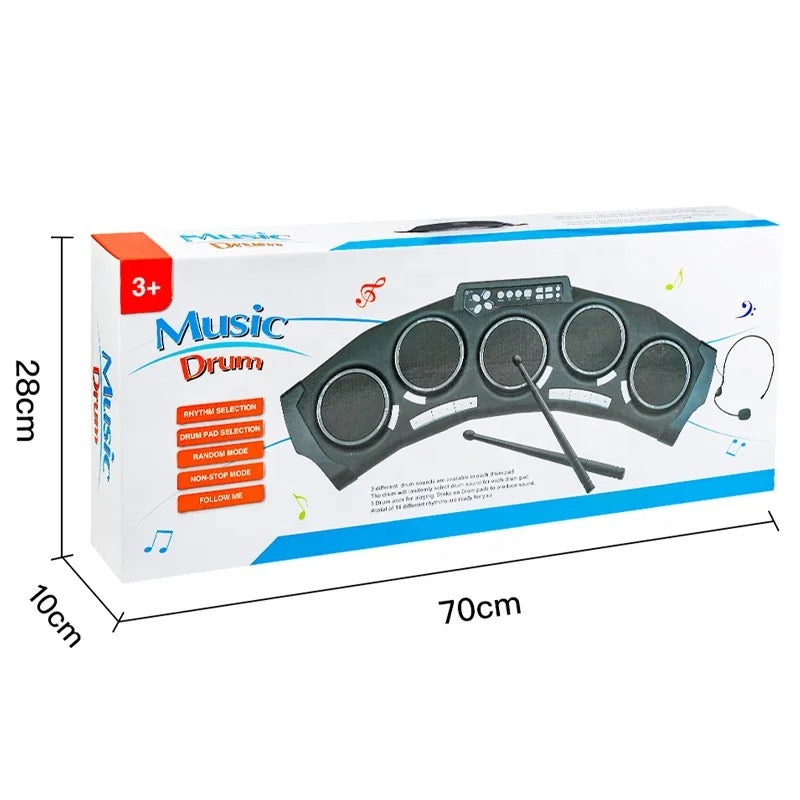 Batterie Électronique "Mini Rockstar" avec Microphone – Music Drum
