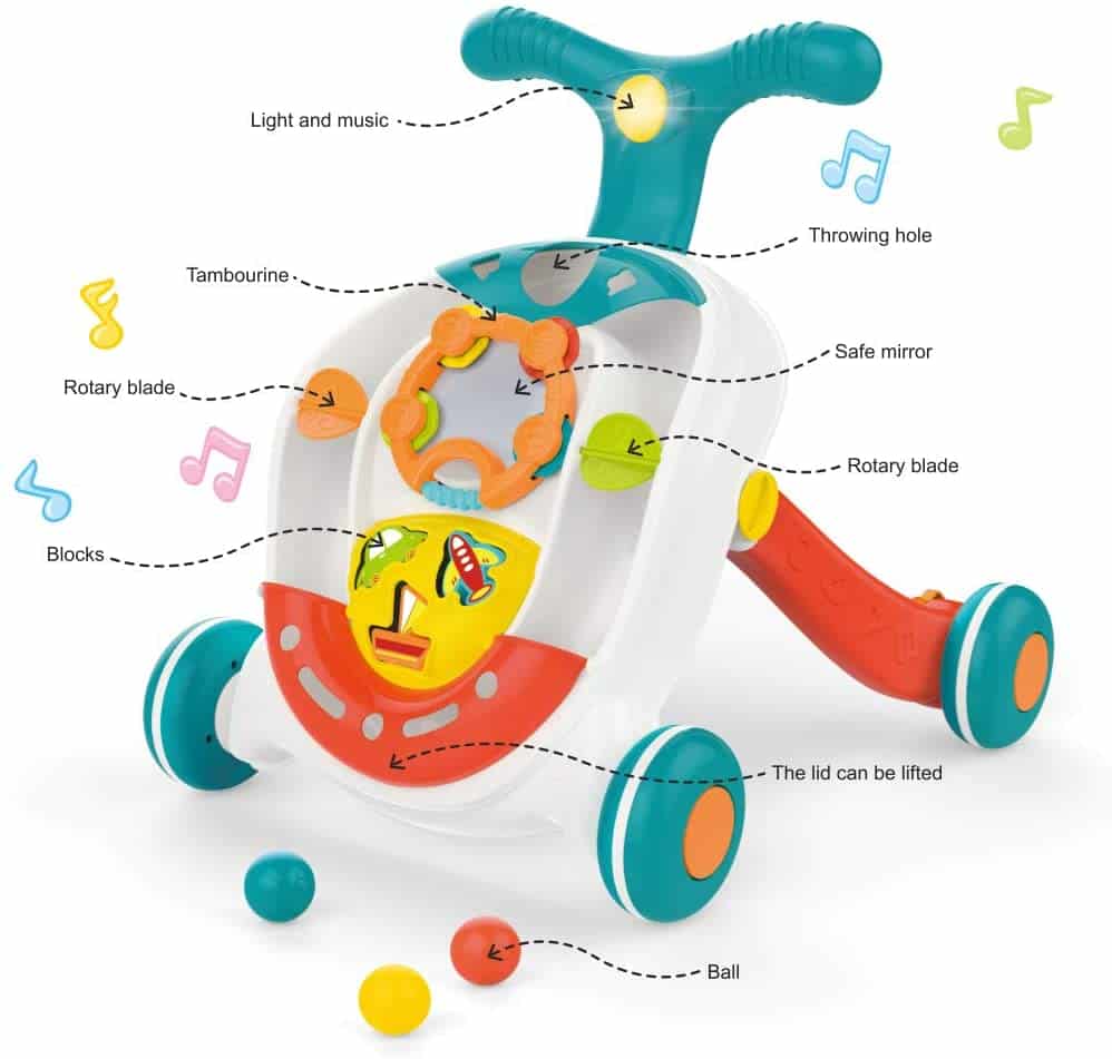 Trotteur de Marche à Balles - Centre d’Activités Éducatif pour Bébé - Huanger