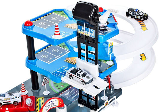 Set de Jeu Police de la Ville – Parking, Voitures & Hélicoptère