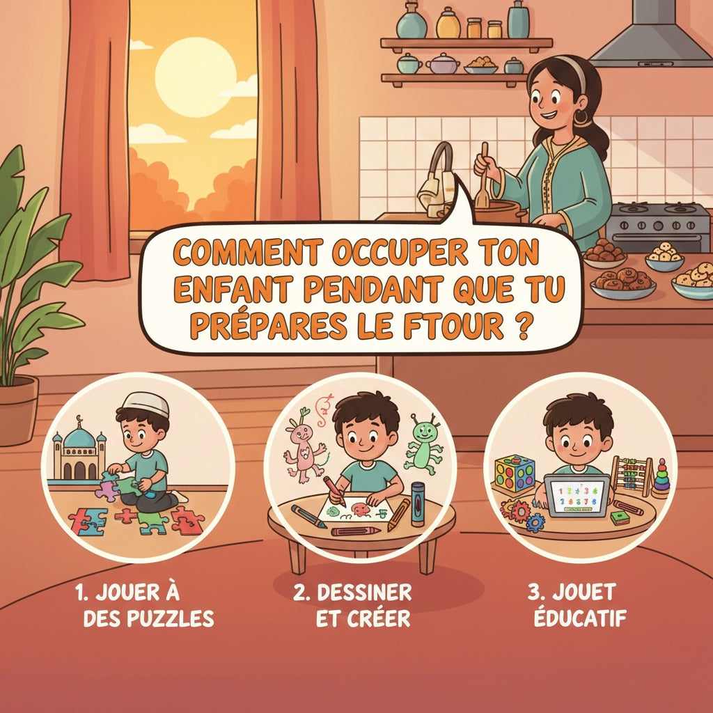 Comment occuper vos enfants pendant la préparation du Ftour ? Des astuces simples et efficaces !