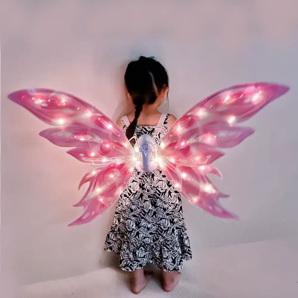 Ailes de Papillon Électriques à LED pour Enfants – Rose