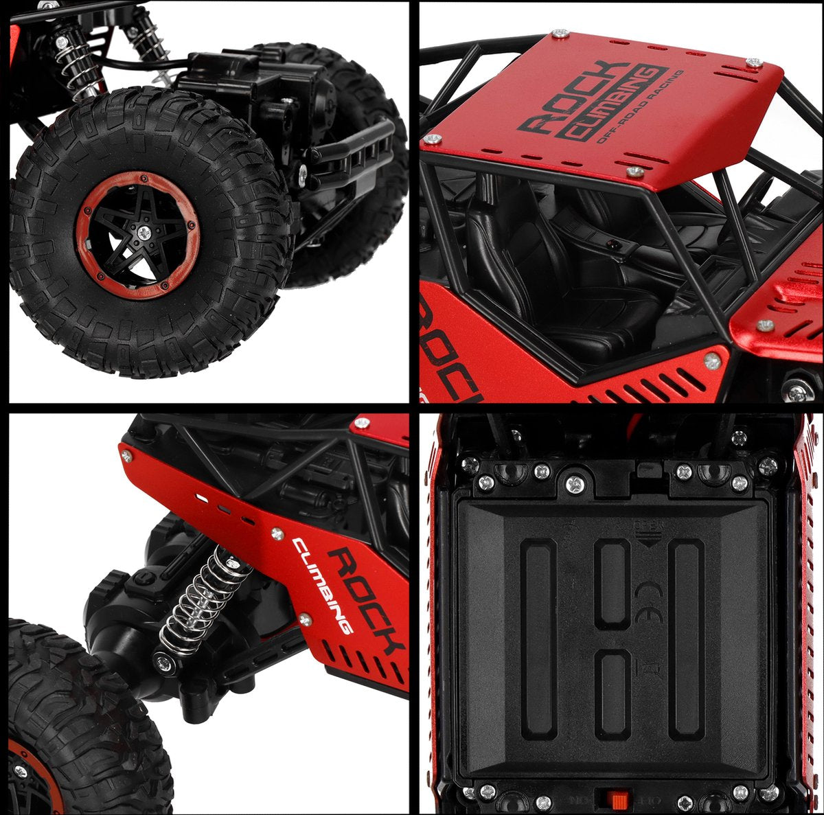 Voiture Télécommandée Rock Climbing 4x4 Tout-terrain – Rouge