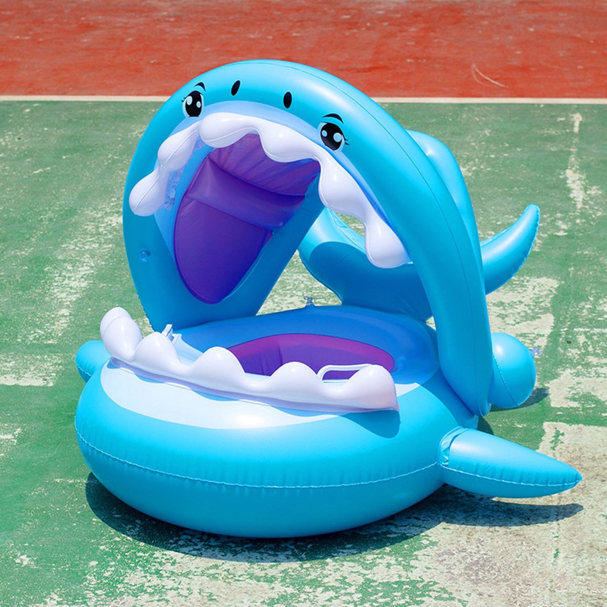 Bouée Siège Bébé Requin avec Dossier – 96 x 80 cm – 6M+
