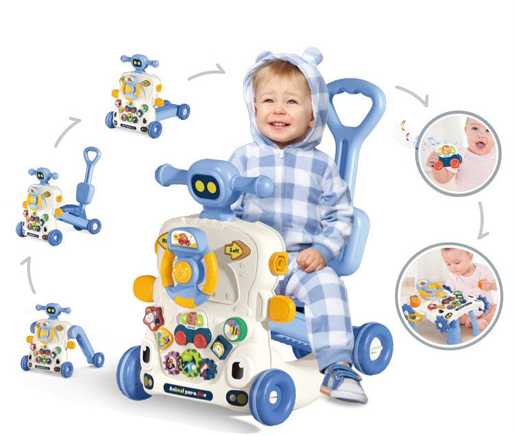 Trotteur Multifonction 6 en 1 pour Bébé Bleu - Huanger