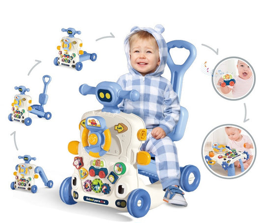 Trotteur Multifonction 6 en 1 pour Bébé Bleu - Huanger