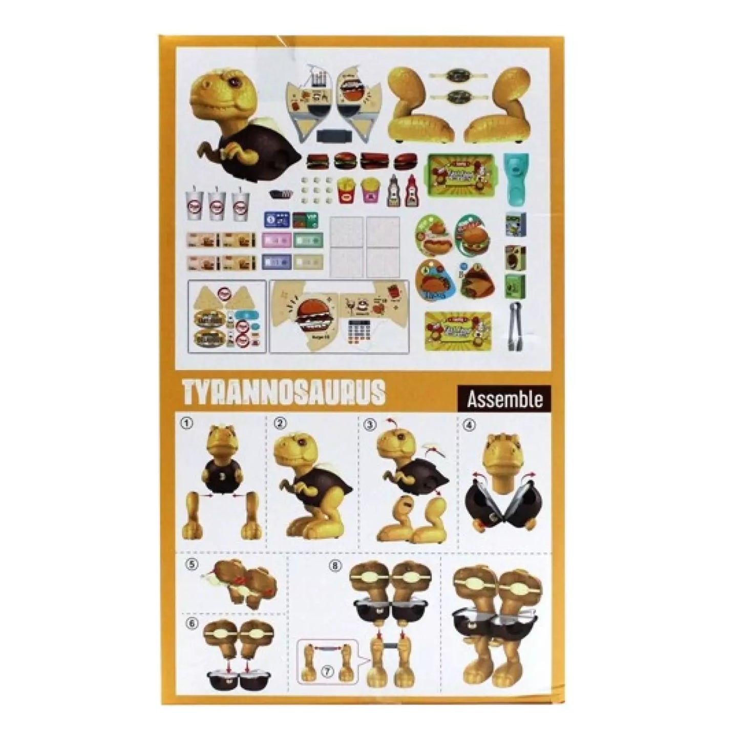 Fast Food Dinosaure 2-en-1 pour Enfants - 56 Accessoires