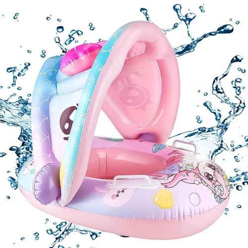 Bouée Siège Bébé avec Auvent Anti-UV – Protection Soleil