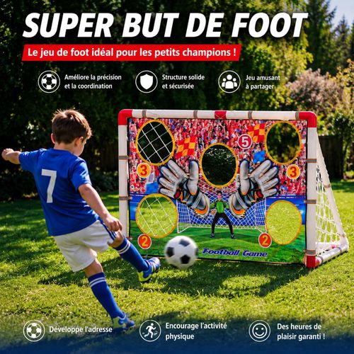 Cage de Foot avec Cible – Ballon & Gonfleur Inclus