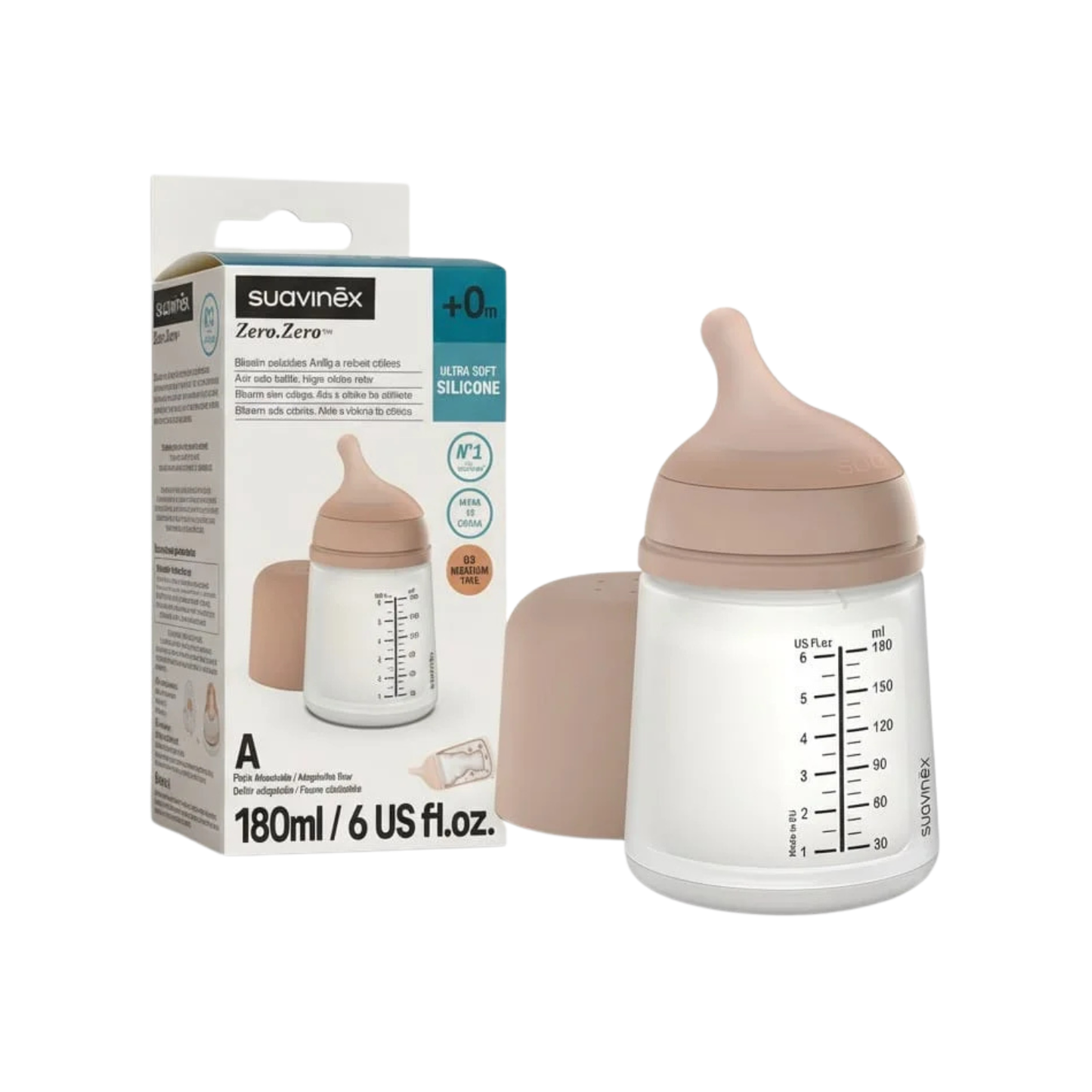 Biberon Anti-Colique Zero Zero 180ml Débit A Medium – Suavinex