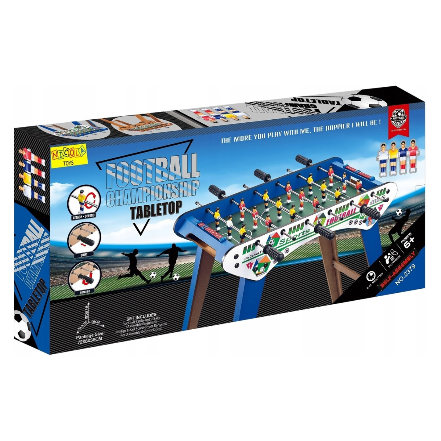 Table de Jeu de Football en Bois – Grande Table d'Arcade