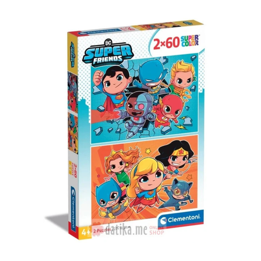 Puzzle 2x60 pièces – DC Comics Superfriends – Clementoni