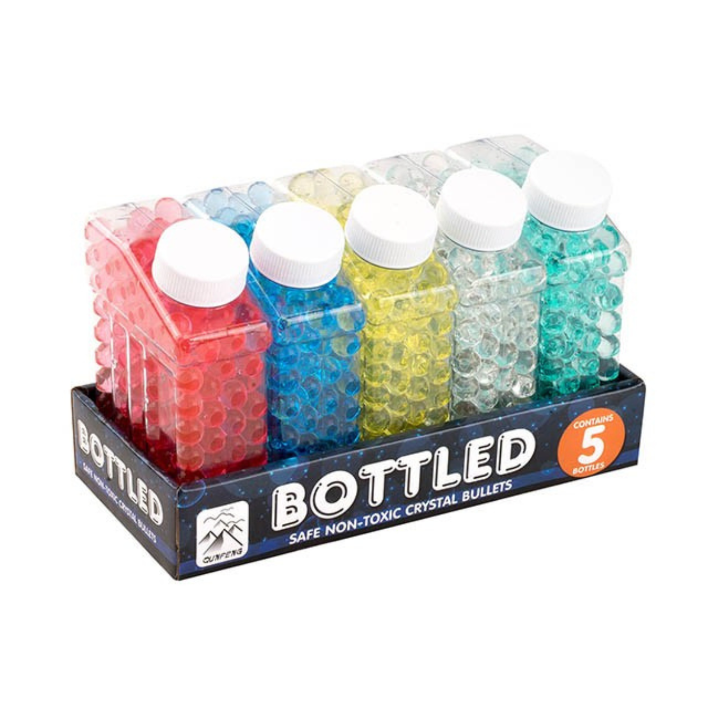 Pack de 5 bouteilles de billes Orbeez pour pistolets à billes - Non toxiques
