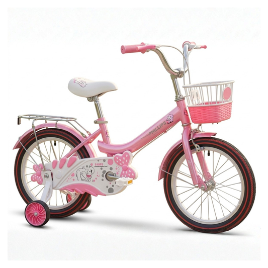 Vélo Enfant Phillips 16 Pouces Rose - Dès 4 à 7 Ans