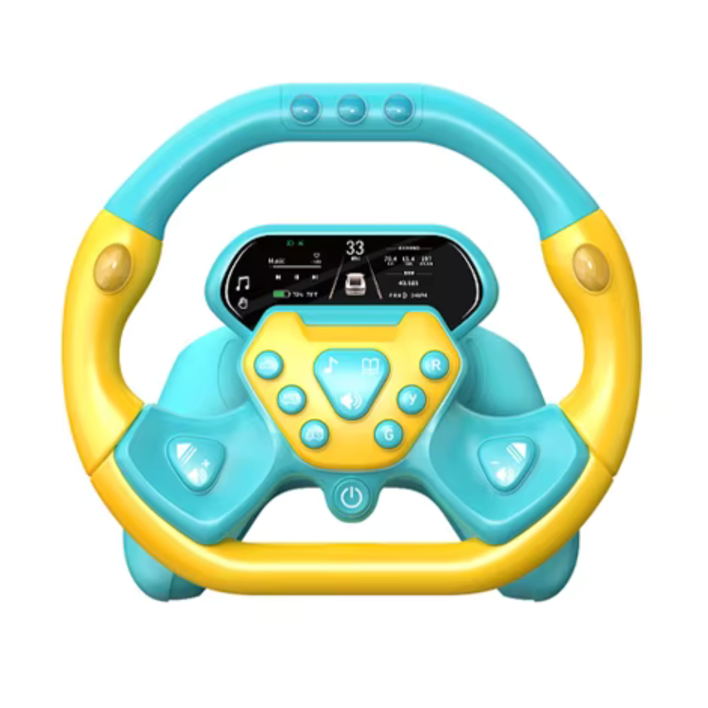 Volant de Voiture Éducatif Musical 360° pour Bébé et Enfant - Vert