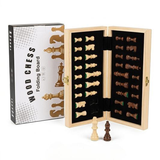 Jeu d’Échecs Pliable avec Rangement – Version Voyage