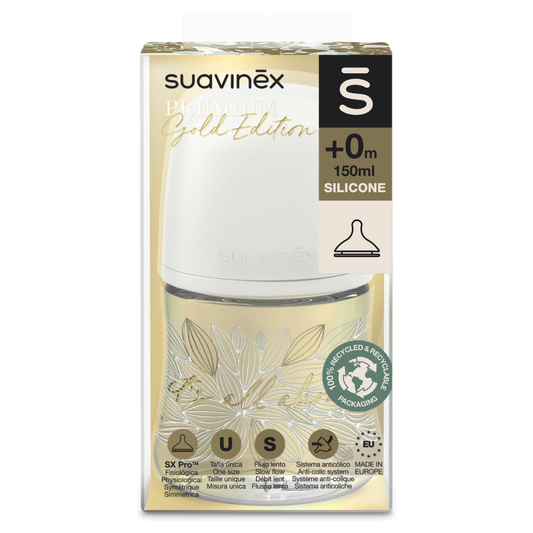 Biberon Suavinex Gold Silicone Débit Lent 150ml