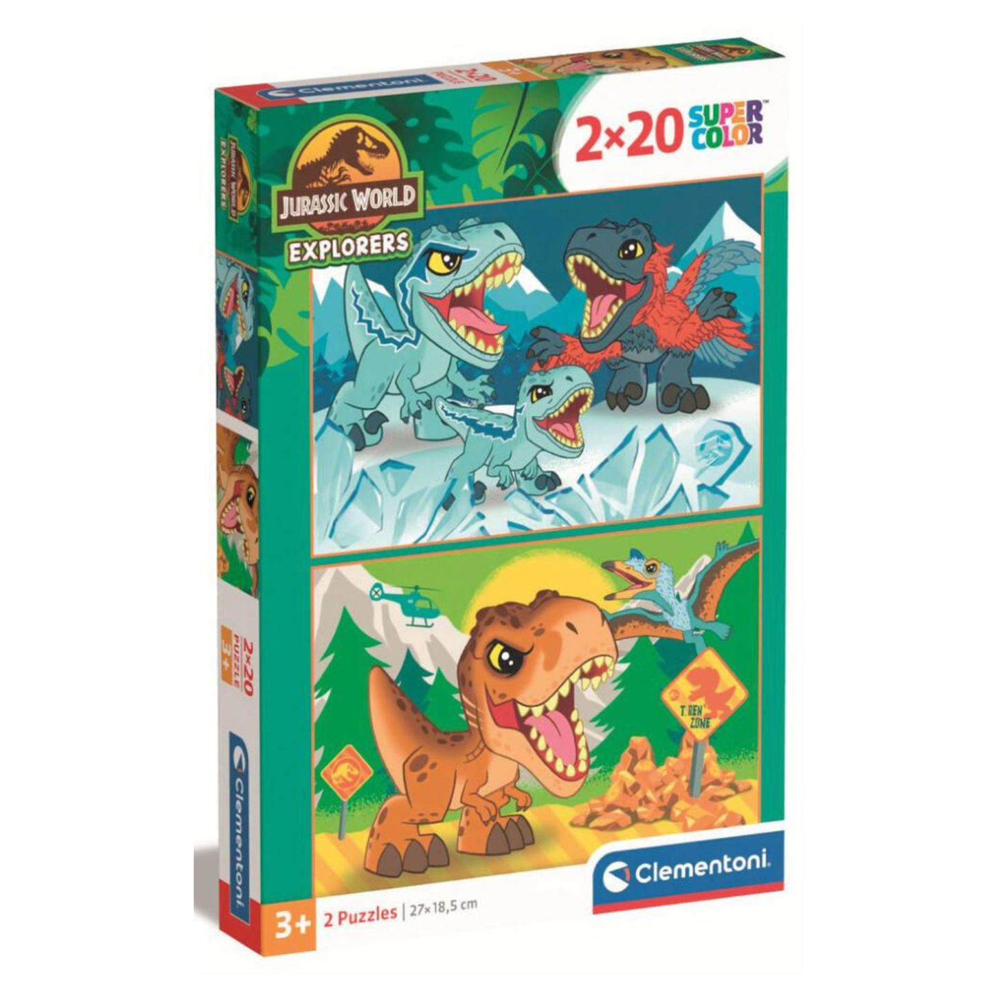 Jurassic World – Puzzle 2x20 Pièces – L'aventure préhistorique à assembler