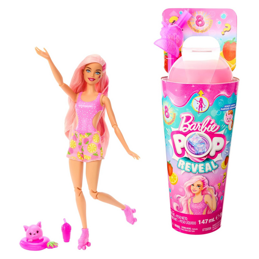 Barbie Coffret Pop Reveal Série Fruit – Poupée avec 8 surprises et slime