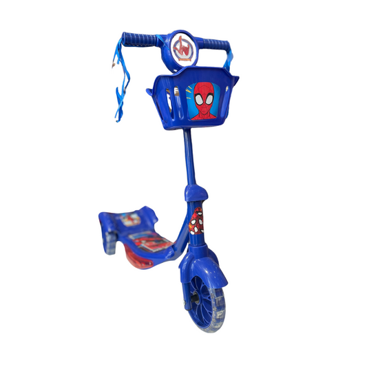 Trottinette Enfant Lumineuse avec Rangement – Spider-Man | Cars | Frozen