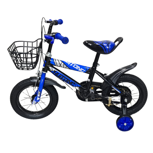 Vélo Enfant 12" – Pour Garçons et Filles – Avec Panier Amovible et Hauteur Ajustable – De 2 à 7 Ans