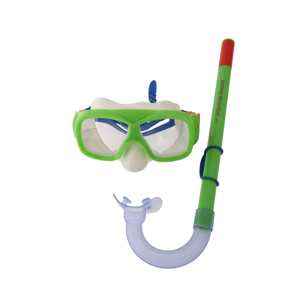 Kit de Snorkeling Enfant – Bestway Explora Essential Masque, Tuba et Palmes - Vert - 7A+