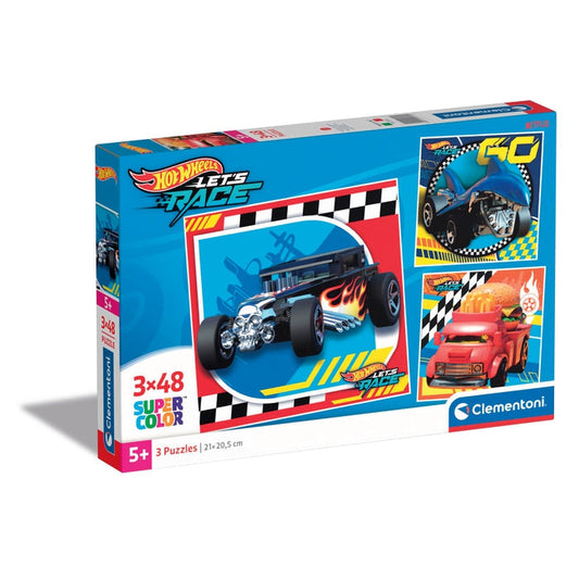 Puzzle 3x48 pièces – Hot Wheels – Clementoni