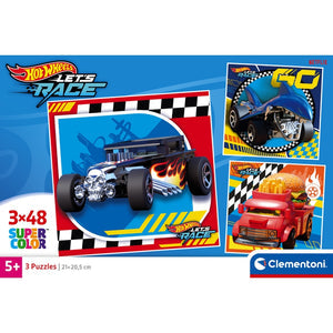 Puzzle 3x48 pièces – Hot Wheels – Clementoni