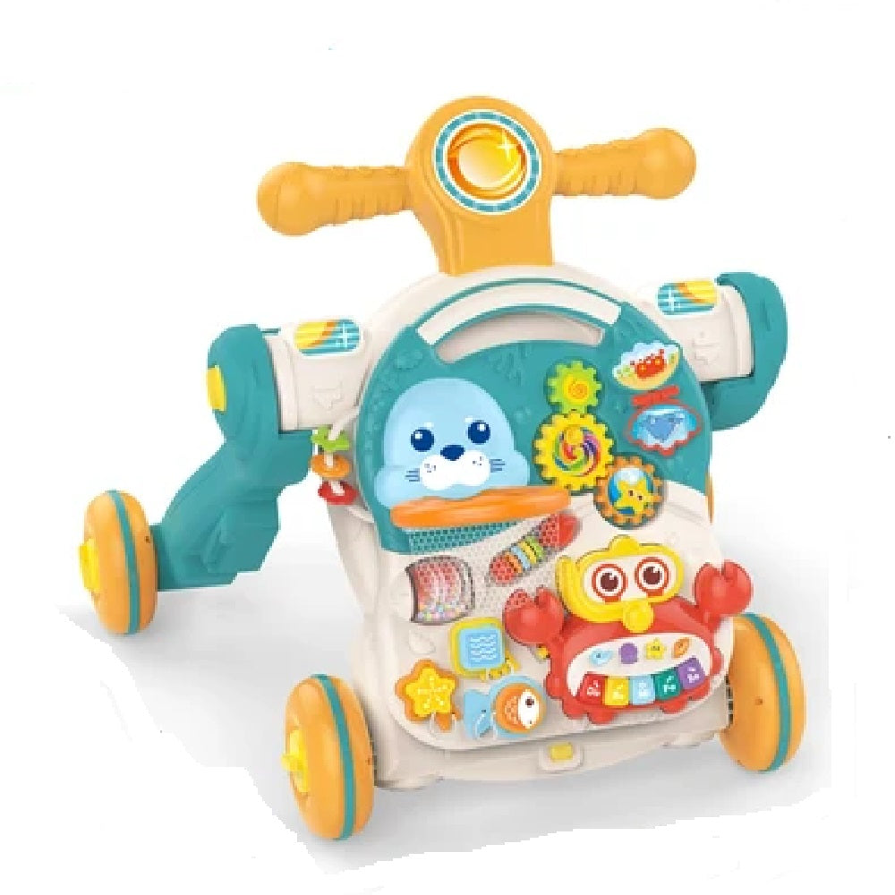 Trotteur Bébé 4 en 1 avec Table d’Activités Vert - Huanger