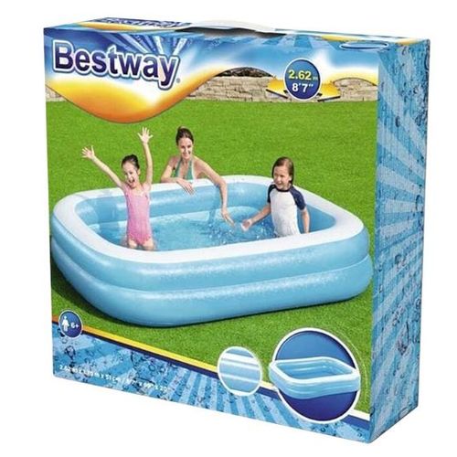 Bestway Piscine Rectangulaire Gonflable Familiale – 262 x 175 x 51 cm