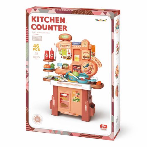 Cuisine Jouet Enfant 46PCS Kitchen Counter – Cuisine Interactive Complète