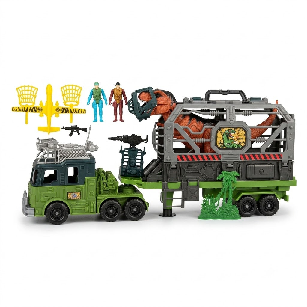 Dino Park – Camion de Transport avec Figurines de Dinosaures