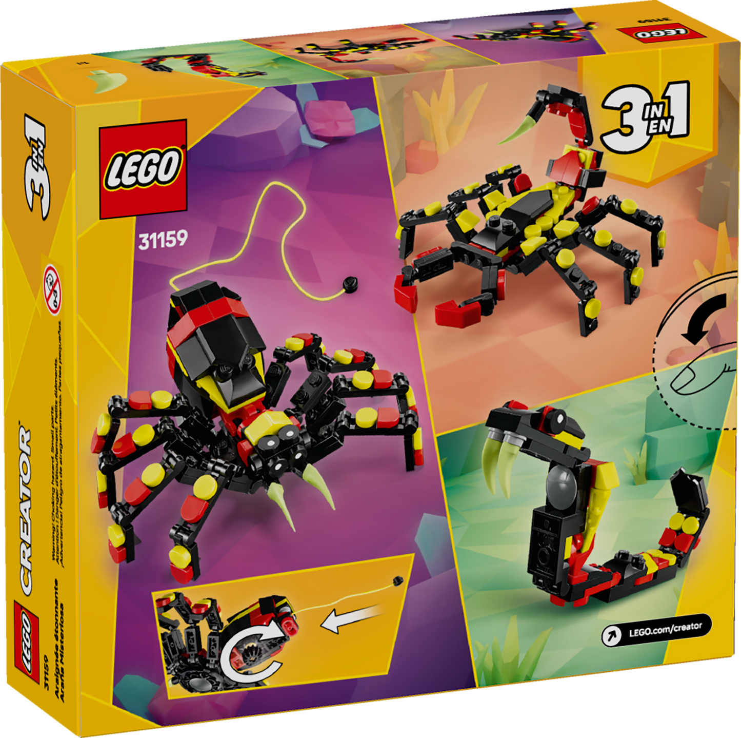 LEGO® Creator 3-en-1 – Animaux Sauvages : L’Araignée Surprenante