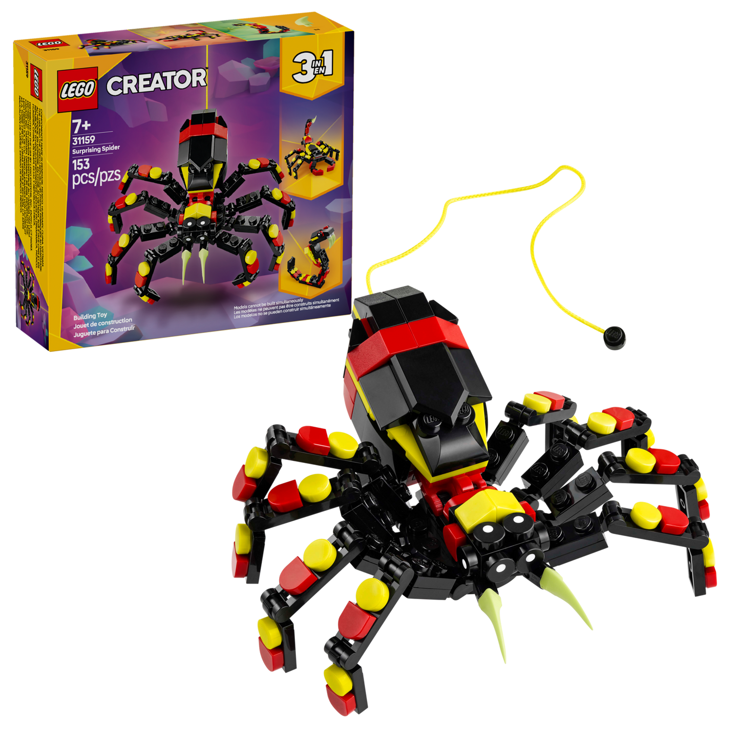LEGO® Creator 3-en-1 – Animaux Sauvages : L’Araignée Surprenante