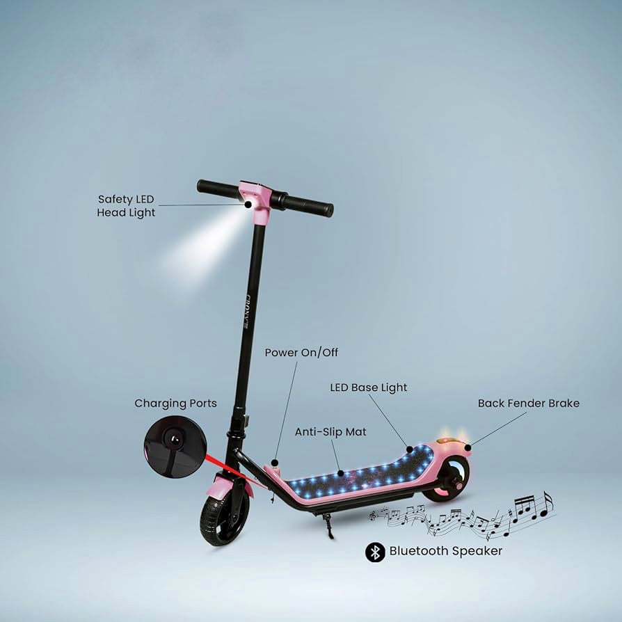 Trottinette Électrique Enfant Pliable avec LED & Bluetooth