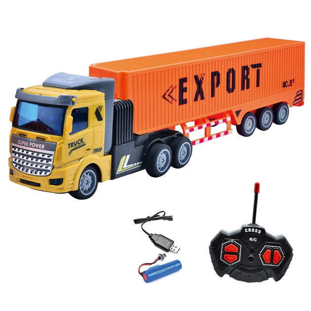 Camion RC avec Remorque Télécommandé 27 MHz – Échelle 1:48