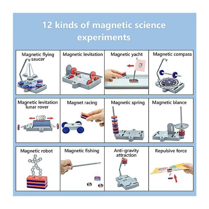 Kit Scientifique Magnétique 12 en 1 - Expériences STEM