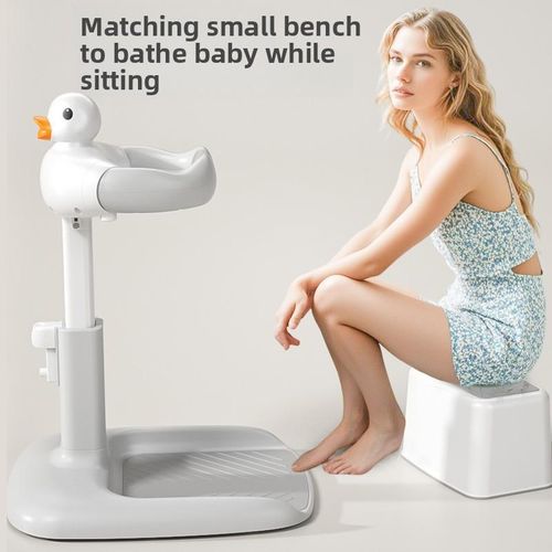 Baignoire Pliable avec Dispositif d’Aide au Bain – Antidérapante