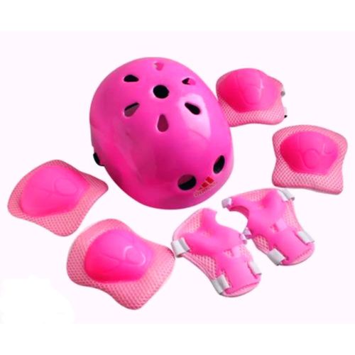 Patins à roulettes enfants – Rose avec kit de protection