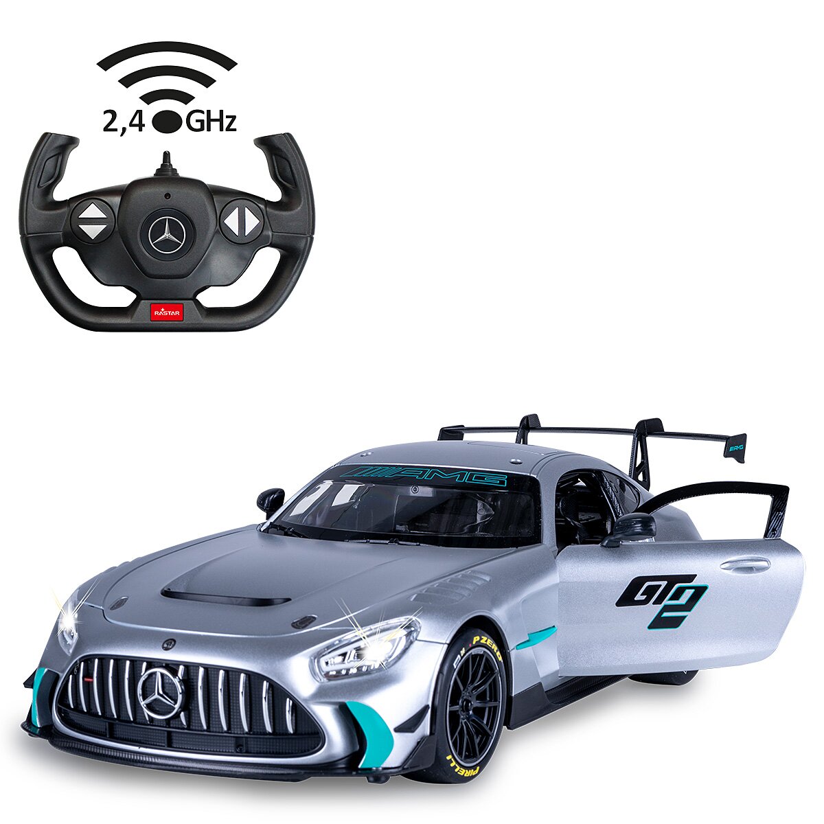 Mercedes-AMG GT2 Radiocommandée 1:14 Argent – RASTAR