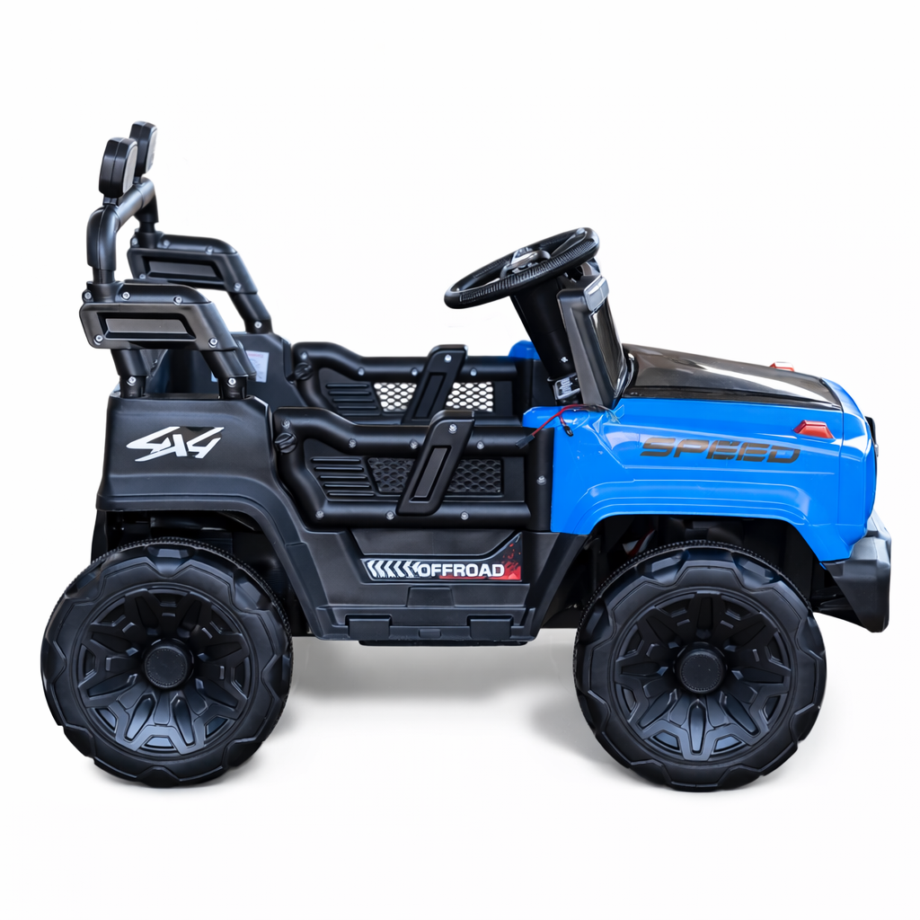 Voiture Électrique pour Enfants 12V Bleu – Télécommande, LED & Musique